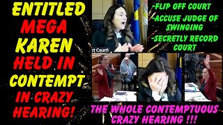 ENTITLED MEGA KAREN HELD IN CONTEMPT IN WILDLY CRAZY HEARING JUST the CONTEMPTUOUS Highlights [upl. by Stambaugh]