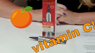 LOréal 🍊🍋🍑 Revitalift Derm Intensives Vitamin C Serum Review [upl. by Laddy]