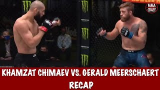 UFC Vegas 11 Khamzat Chimaev vs Gerald Meerschaert Recap [upl. by Nedak]