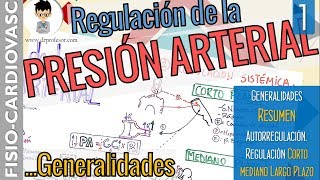 REGULACIÓN DE LA PRESIÓN ARTERIAL Generalidades Definiciones Resumen Fisiología Cardiovascular1 [upl. by Carlye]