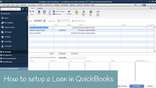 How to setup a Loan in QuickBooks [upl. by Sewoll]