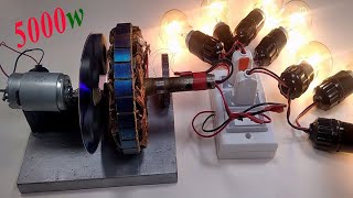 Free Current Electricity How To Make 230V 5000W Dynamo generator Using National Ceiling Fan Coil [upl. by Nagard]