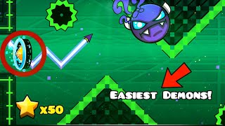 TOP 5 EASIEST NINE CIRCLES DEMONS 2024  Geometry Dash [upl. by Wolsniw840]