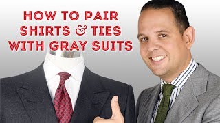 How To Pair Shirts amp Ties With Gray Suits  Guide to Wearing Grey [upl. by Inama]