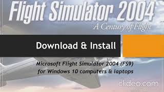 How to Install Microsoft Flight Simulator 2004 FS9 in Windows 10 From Scratch [upl. by Emmit]