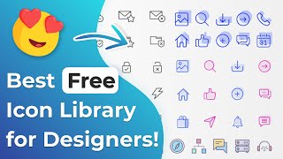 Best Free Icon Set Packs for Designers  Icon Libraries for Web UI Design [upl. by Enialb956]