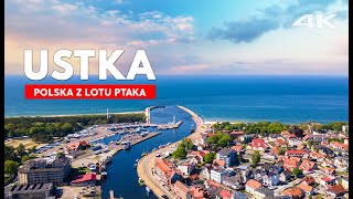 USTKA z drona 4K plaża w Ustce Wakacje mad morzem Polska z lotu ptaka [upl. by Polik7]