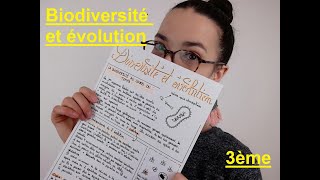 Biodiversité et évolution  3ème  Madame SVT [upl. by Leryt]