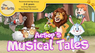 Aesops Musical Tales I Fables I Hare and Tortoise I Bedtime Stories I Big Bad Wolf I The Teolets [upl. by Dnomrej]