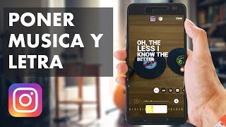 CÓMO PONER MÚSICA Y LETRAS DE CANCIONES EN INSTAGRAM STORIES 😁🎸 [upl. by Nolasba289]