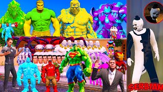 Shinchan amp Franklin Playing Chupan Chupai With AVENGERS Family amp HULK Family in GTA 5 [upl. by Ynove]