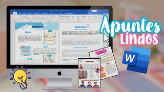 CÓMO HACER APUNTES BONITOS EN WORD [upl. by Reprah18]