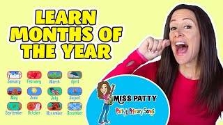 Learn Months of the Year Song for Children  12 Months of the Year  Calendar song with Patty Shukla [upl. by Nessaj]