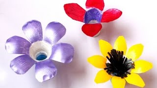 How To Make Pretty Plastic Bottle Flowers  DIY Crafts Tutorial  Guidecentral [upl. by Ennayhs]