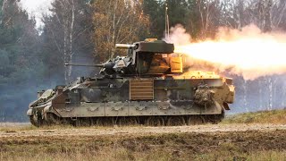 M2 Bradley Fighting Vehicle in Action • TOW Missiles amp M242 Firing [upl. by Neo]