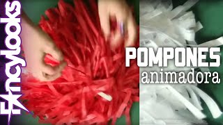 Pompones animadora DIY Disfraz Grease Cheerleader [upl. by Barri795]