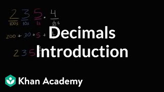 Introduction to decimals  Decimals  4th grade  Khan Academy [upl. by Dobbins245]