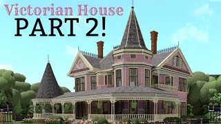 Bloxburg Victorian House  Speedbuild PART 2 [upl. by Ynnahc]