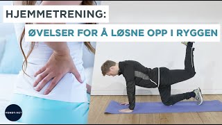 HJEMMETRENING Øvelser for å Løsne opp i Ryggen [upl. by Evelin]