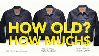 Levi’s Vintage Denim Jackets How To Date Them How To Rate Them And What Are They Worth [upl. by Gorden121]