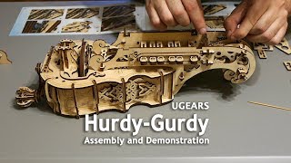 UGears HurdyGurdy  Assembly and Demonstration [upl. by Aisatna]