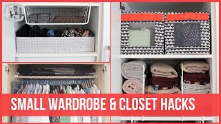 How to fit everything in a small wardrobe or closet  OrgaNatic [upl. by Jessabell]