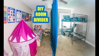 EASY DIY SLIDING ROOM DIVIDER [upl. by Trilly]