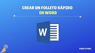 Crear un folleto rápido en Word [upl. by Nnylatsirk453]