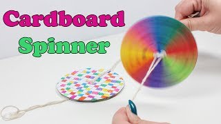 Cardboard Spinner DIY  Summer Kids Crafts [upl. by Noit]