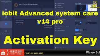 How iobit advanced system care v14 pro works Activation Key Advanced System care v14 pro [upl. by Cresa865]