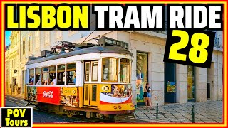 Riding LISBON TRAM 28 😁Lisbons Most EPIC and Fun Form of Transportation Portugal 4K [upl. by Claretta447]