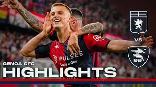 GENOA 1  0 SALERNITANA  HIGHLIGHTS  Serie A 202324 [upl. by Annoled]