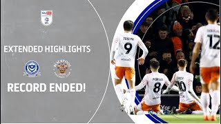 RECORD OVER  Portsmouth v Blackpool extended highlights [upl. by Dnalevets]