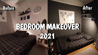 ROOM MAKEOVER  Minimalist Dark Grey  Aesthetic Bedroom [upl. by Hein192]