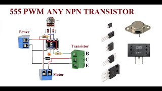 555 PWM ANY NPN Transistors [upl. by Halyk321]