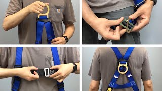 How to Put On a Full Body Safety Harness [upl. by Amikahs115]