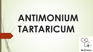 Essence of Antimonium Tartaricum [upl. by Nawor]