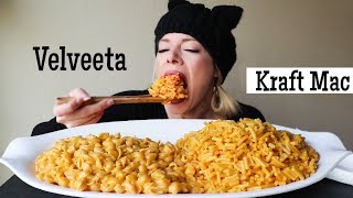 Velveeta  Kraft Mac and Cheese Mukbang Last Cheat Meal Before My Wedding [upl. by Nnylram]