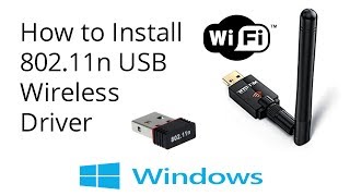 How To Install 80211n USB Wireless Driver [upl. by Nylrehc]