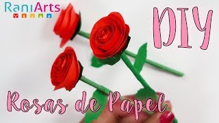 DIY  ROSAS DE PAPEL FÁCILES [upl. by Dodi]