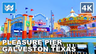 4K Historic Pleasure Pier in Galveston Island Texas USA  Walking Tour amp Travel Guide 🎧 [upl. by Arikaahs]