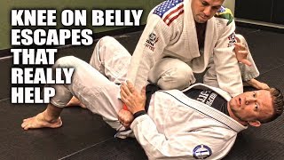 JiuJitsu Escapes  Knee on Belly Escapes that Really Help [upl. by Bartel]