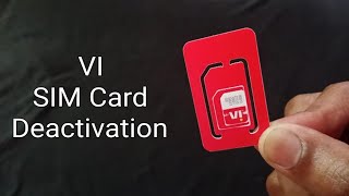 How To Deactivate Vi Sim Card Permanently  VI SIM CARD DEACTIVATED [upl. by Auginahs495]