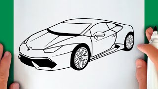 HOW TO DRAW A LAMBORGHINI HURACAN [upl. by Rekoob332]