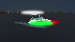 Navigation lights on a boat [upl. by Tuckie]