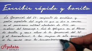 ✍ Cómo Escribir Rápido y Bonito en Cursiva [upl. by Aliehs438]