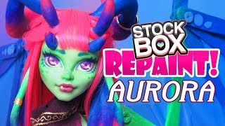 STOCK BOX Repaint Aurora Dragon Custom Monster High Venus Doll [upl. by Nievelt70]