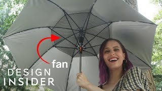 Umbrella Has BuiltIn Fan To Keep You Cool [upl. by Ashraf]