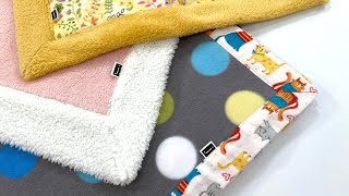 DIY Self Binding PLUSH BLANKET [upl. by Secor917]