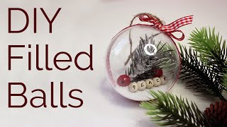 DIY Filled Glass Christmas Ornaments [upl. by Ecnaralc]